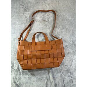 Antik Kraft Purse Woven Brown Leather Crossbody & Handbag With Adjustable Strap